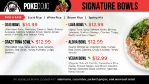 Poke Dojo Menu
