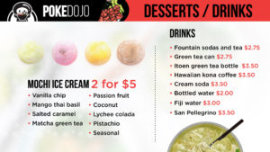 Poke Dojo Menu